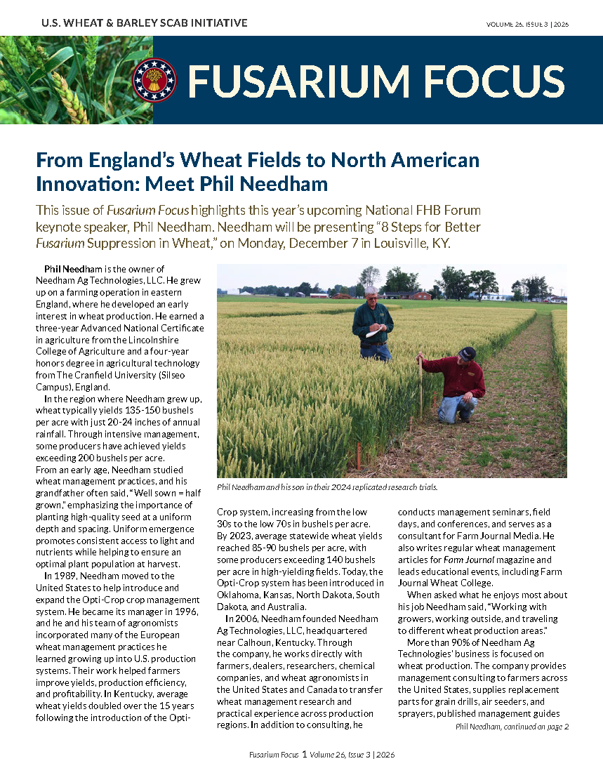 Designed cover of Fusarium Focus Issue